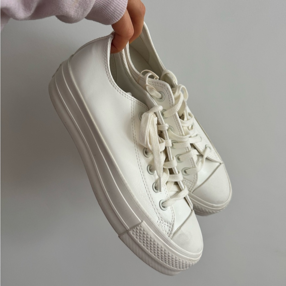 New converse leather platform shoes